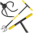 GEKO Handcultivator met T handgreep 102 cm en 4 TWIST tanden, staal met poedercoating, zwart geel