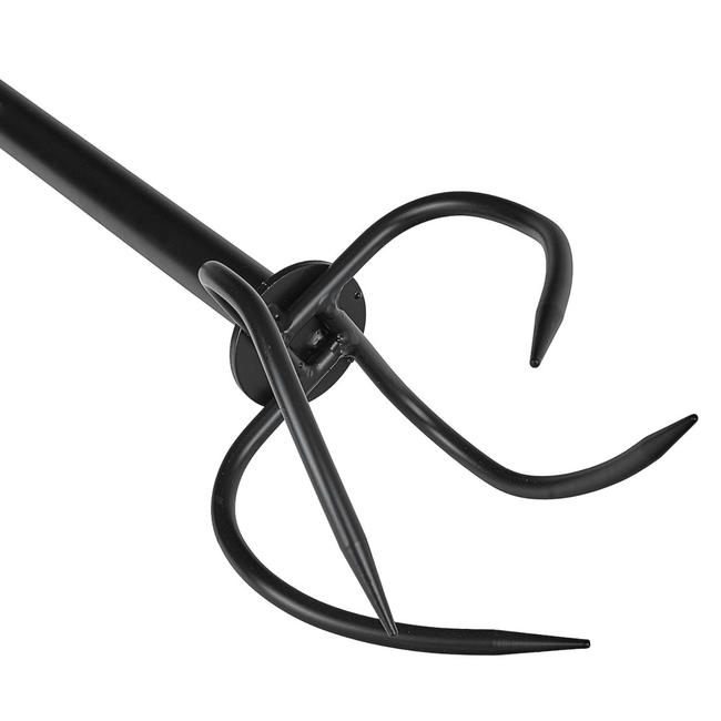 GEKO Handcultivator met T handgreep 102 cm en 4 TWIST tanden, staal met poedercoating, zwart geel