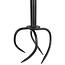 GEKO Handcultivator met T handgreep 102 cm en 4 TWIST tanden, staal met poedercoating, zwart geel