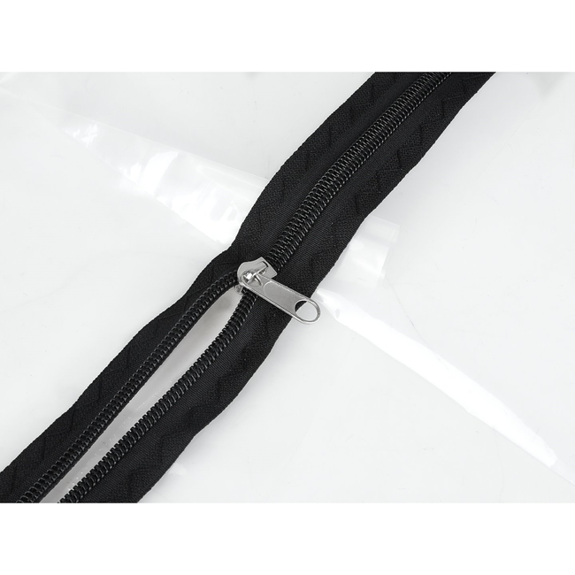 GEKO Stofdeur afdekfolie 220 x 120 cm met U rits, lichtdoorlatend en snel te monteren met tape