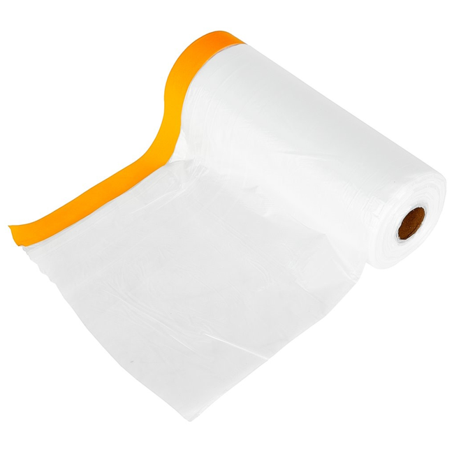 GEKO Maskeerfolie 110 cm breed met geïntegreerde washi tape 16 mm, voor ramen, deuren en meubels