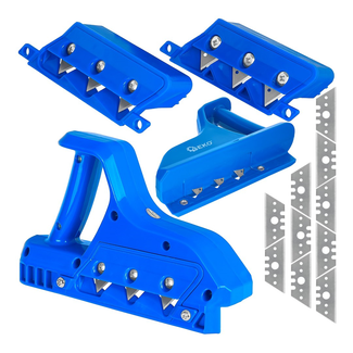GEKO Gipsplaat afschuiner met ergonomische handgreep, 45° en 60° modules en 3 messen per module voor strak voegen