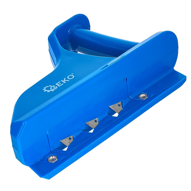 GEKO Gipsplaat afschuiner met ergonomische handgreep, 45° en 60° modules en 3 messen per module voor strak voegen