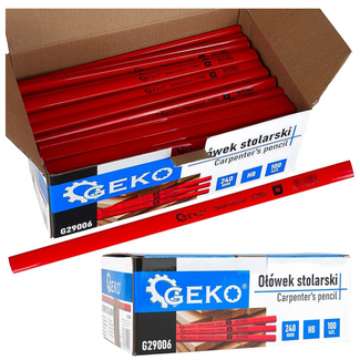 GEKO Timmermanspotloden 240 mm HB, platte vorm tegen wegrollen, set van 100 stuks voor werkplaats en bouw