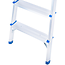 GEKO Aluminium huishoudtrap 6 treden met veiligheidsbeugel, werkhoogte ongeveer 3,19 m, tot 150 kg