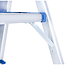 GEKO Aluminium huishoudtrap 6 treden met veiligheidsbeugel, werkhoogte ongeveer 3,19 m, tot 150 kg