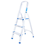 GEKO Inklapbare trapladder met platform en brede treden, licht 2,4 kg, tot 150 kg, voor thuis en werkplaats