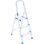 GEKO Inklapbare trapladder met platform en brede treden, licht 2,4 kg, tot 150 kg, voor thuis en werkplaats