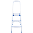 GEKO Inklapbare trapladder met platform en brede treden, licht 2,4 kg, tot 150 kg, voor thuis en werkplaats