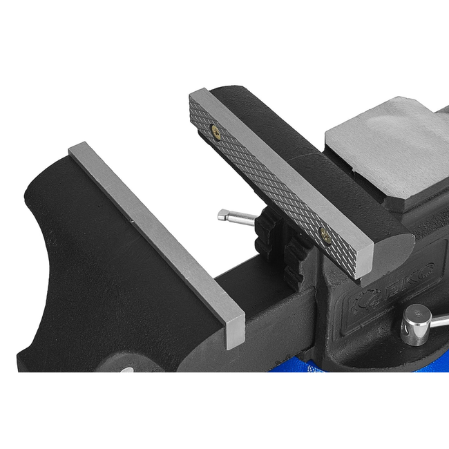 GEKO Draaibare bankschroef 6" 150 mm met aambeeld en trapeziumspindel, maximale bekopening 150 mm