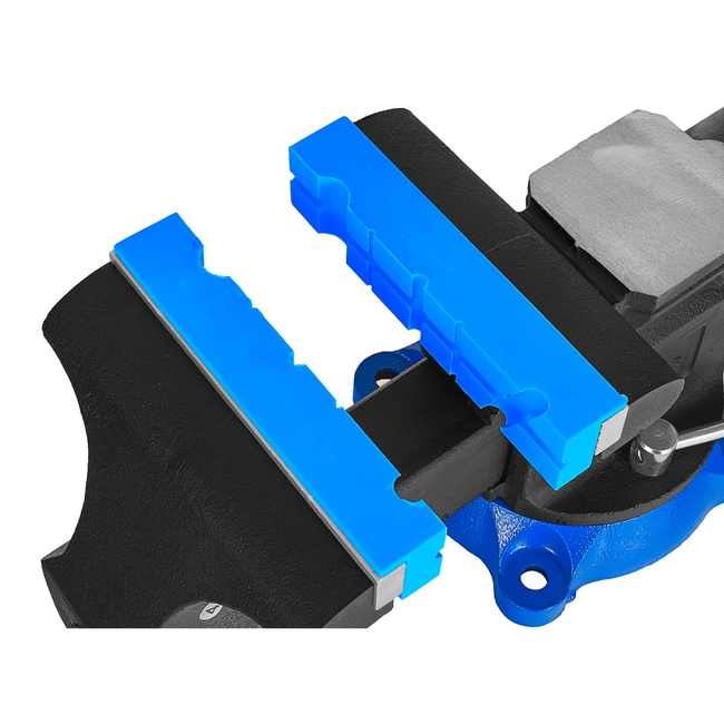 GEKO Draaibare bankschroef 6" 150 mm met aambeeld en trapeziumspindel, maximale bekopening 150 mm