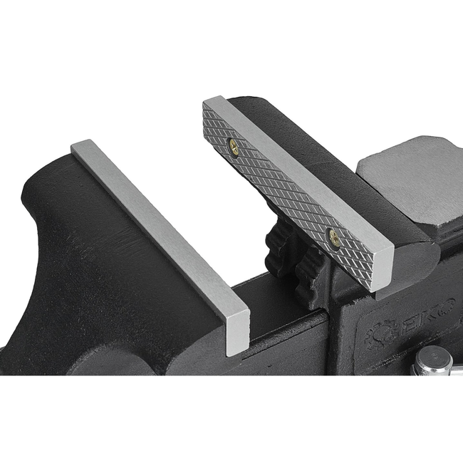 GEKO Draaibare bankschroef 5" 125 mm met aambeeld en trapeziumspindel, maximale bekopening 140 mm