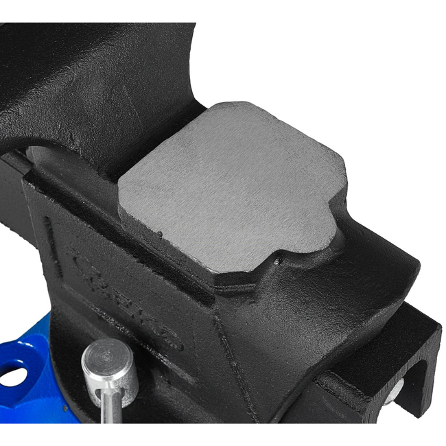 GEKO Draaibare bankschroef 5" 125 mm met aambeeld en trapeziumspindel, maximale bekopening 140 mm