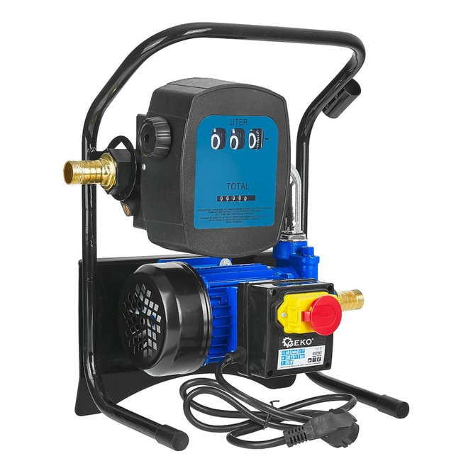 GEKO Dieselpomp met mechanische liter teller, brandstoffilter en stalen frame, aansluiting 1" 2,5 cm, 370 W