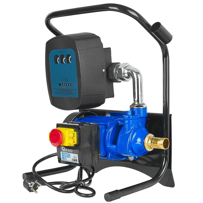 GEKO Dieselpomp met mechanische liter teller, brandstoffilter en stalen frame, aansluiting 1" 2,5 cm, 370 W