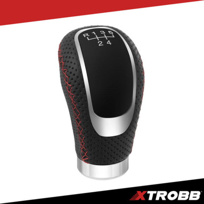 Xtrobb Sportieve Universele Pookknop voor Handgeschakeld – Met Adapters en Verwisselbare Emblemen