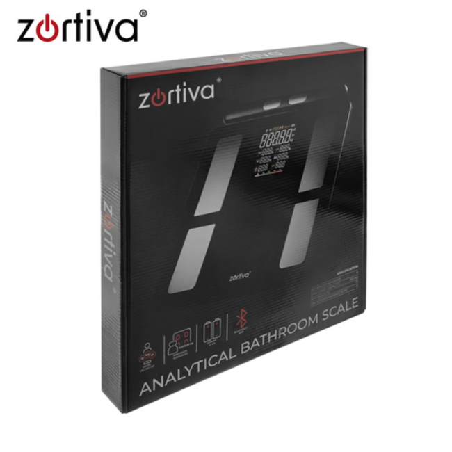 Ruhhy Slimme Badkamerweegschaal met Lichaamsanalyse – BMI, Vet, Spieren, Water en Botmassa