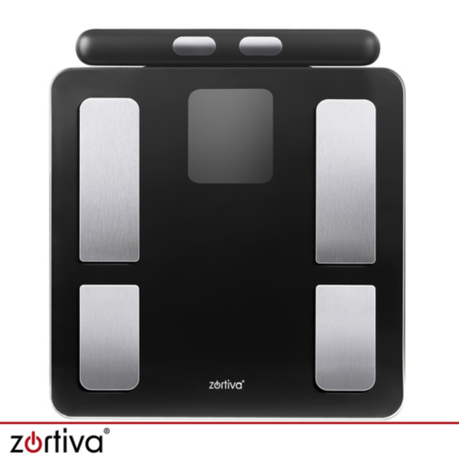 Ruhhy Slimme Badkamerweegschaal met Lichaamsanalyse – BMI, Vet, Spieren, Water en Botmassa