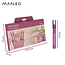Maaleo Acrylmarkers set 16 kleuren met 8 ml acrylverf, ca. 4 mm punt, waterbestendig na droging