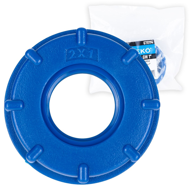 GEKO IBC dop met 1" BSP binnendraad, sterk kunststof, voor water en technische vloeistoffen