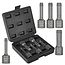 GEKO 1/2" Professionele extractor set met spiraalprofiel, 8 10 12 14 16 mm, geschikt voor ratel breekijzer en slagsleutel