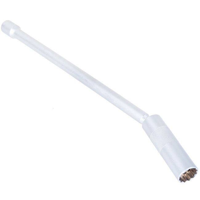 GEKO 3/8" Bougiesleutel 16 mm 12-punts met houdinzet en scharnier, voor diepe bougieschachten en krappe motorruimtes