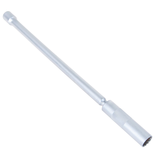 GEKO 3/8" Bougiesleutel 14 mm 12-punts met houdinzet en scharnier, voor diepe schachten en krappe motorruimtes