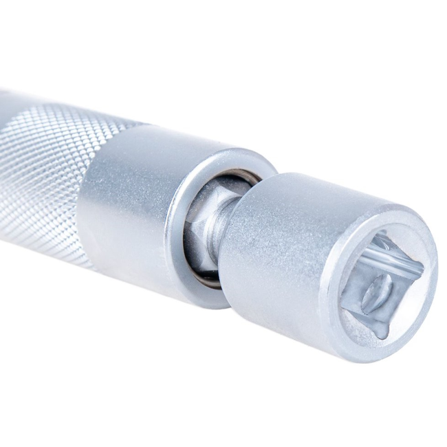 GEKO 3/8" Bougiedop 14 mm voor krappe bougieschachten, cardan voor werken onder hoek, chroom-vanadium staal