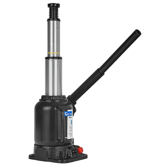 GEKO Hydraulische fleskrik 6 ton voor garage en werkplaats, lage instap 165 mm, stabiele basis