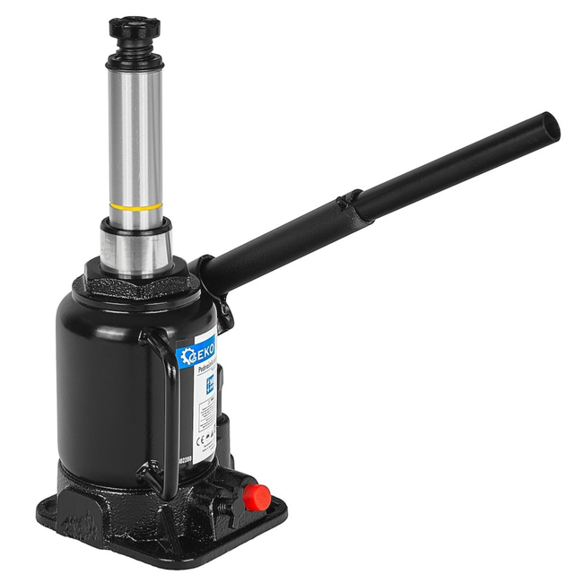 GEKO Hydraulische fleskrik 4 ton voor garage en werkplaats, lage instap 160 mm en stabiele basis