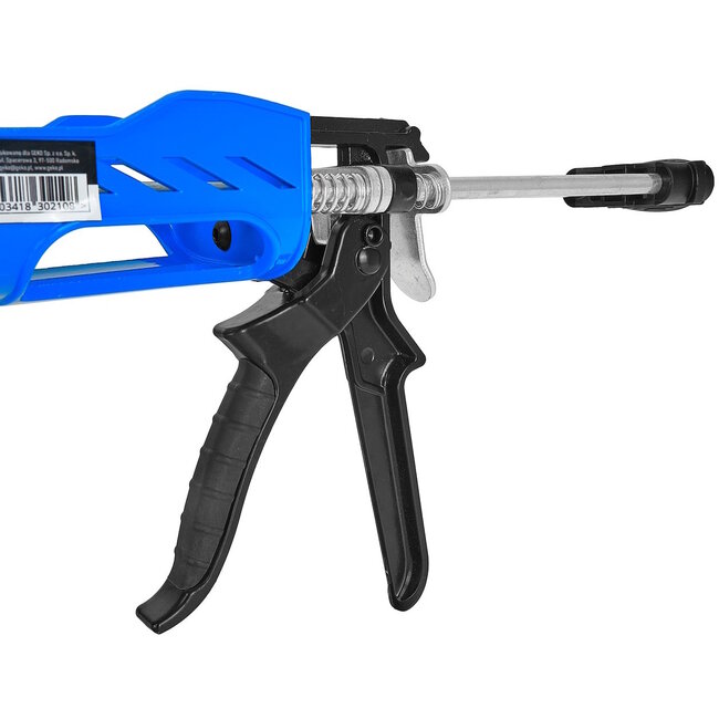 GEKO Dubbel kitpistool voor dikke kit en lijm, gelijkmatige druk en stevige rails, voor montage en afdichten