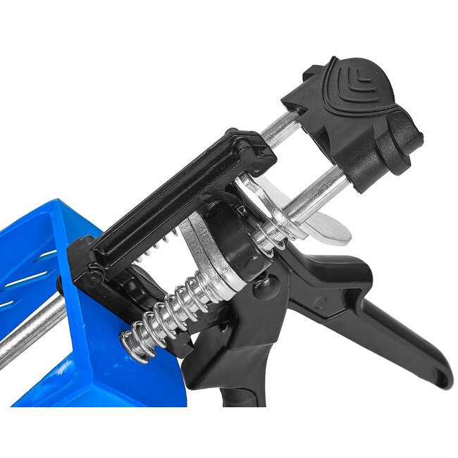 GEKO Dubbel kitpistool voor dikke kit en lijm, gelijkmatige druk en stevige rails, voor montage en afdichten