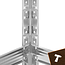 Bigstren Metalen stellingkast 5 niveaus met verzinkt frame en MDF legplanken, 200 kg per legbord, 180 cm hoog