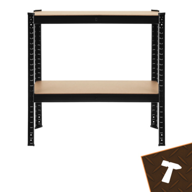 Bigstren Compact opbergrek 150 cm hoog in zwart, 75 cm breed en 30 cm diep voor overzichtelijke opslag