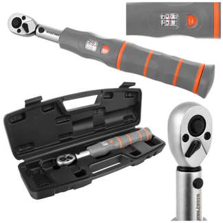 Bigstren Precieze momentsleutel 2–26 Nm met ratelkop en links rechts schakelaar, ergonomische grip