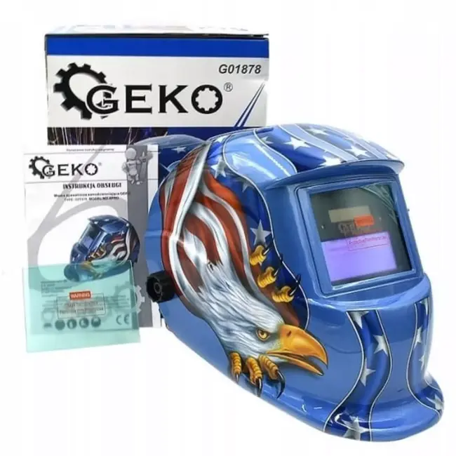 GEKO Lashelm - Auto-dimmend - UV/IR-bescherming - Verstelbare gevoeligheid - Zichtveld 92,5x42,5 mm