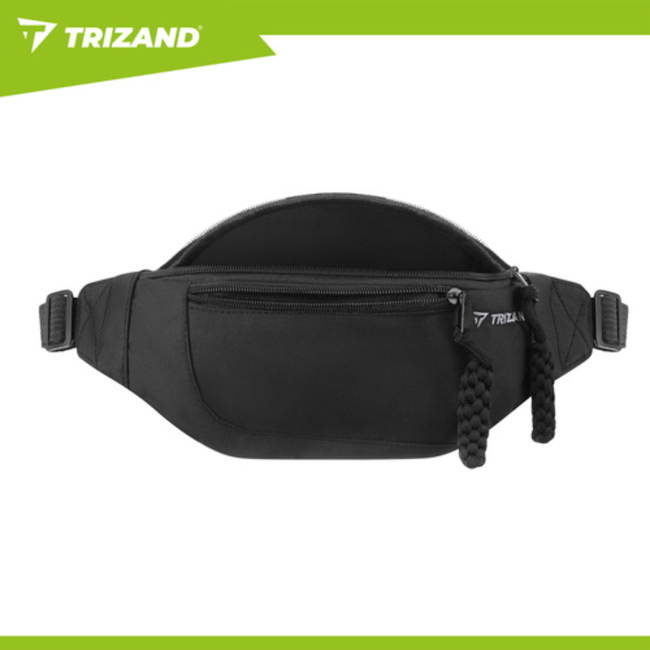 Trizand Grote sport heuptas 2 L voor hardlopen en wandelen, licht 92 g, 36 x 12,5 x 8 cm, 2 vakken