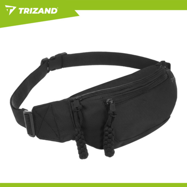 Trizand Grote sport heuptas 2 L voor hardlopen en wandelen, licht 92 g, 36 x 12,5 x 8 cm, 2 vakken