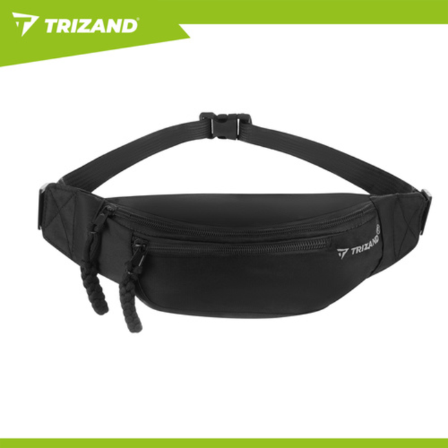 Trizand Grote sport heuptas 2 L voor hardlopen en wandelen, licht 92 g, 36 x 12,5 x 8 cm, 2 vakken