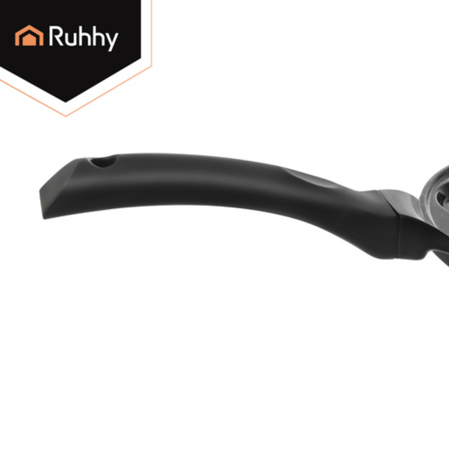 Ruhhy Zwarte mini pannenkoekenpan voor inductie en gas, 7 stuks tegelijk, afneembare koele handgreep