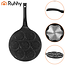 Ruhhy Zwarte mini pannenkoekenpan voor inductie en gas, 7 stuks tegelijk, afneembare koele handgreep