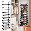 Ruhhy Schoenenrek 10 niveaus 45 x 30 x 174 cm zwart, tot 20 paar schoenen met extra slippersschap