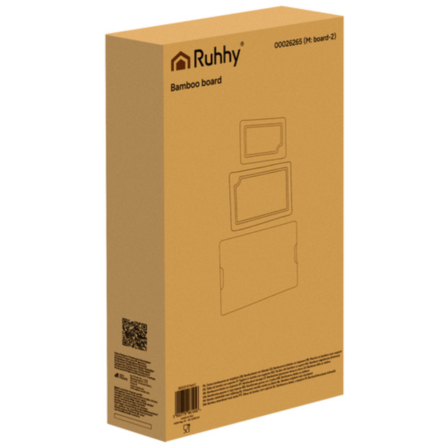 Ruhhy 3-in-1 snijplank set van bamboe met sapgoot en standaard, voor snijden en serveren in elke keuken