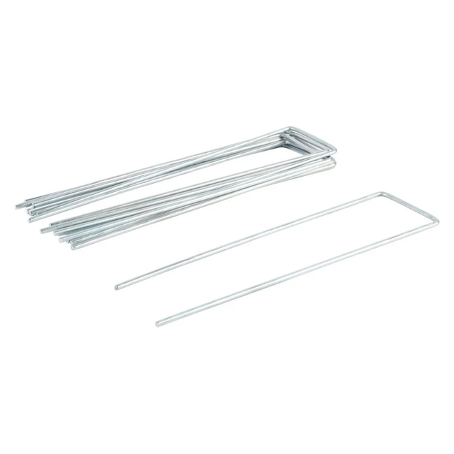 Talen Tools Gronddoekpennen 20 x 5 cm verzinkt staal 10 stuks, voor worteldoek en gronddoek stevig vastzetten
