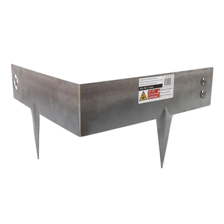 Talen Tools Hoekborderrand cortenstaal 30 x 30 x 7,5 cm koppelbaar, met pinnen en totale hoogte 17,2 cm