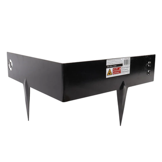 Talen Tools Hoekborderrand gecoat zwart 30 x 30 x 7,5 cm koppelbaar, met pinnen ca. 10 cm