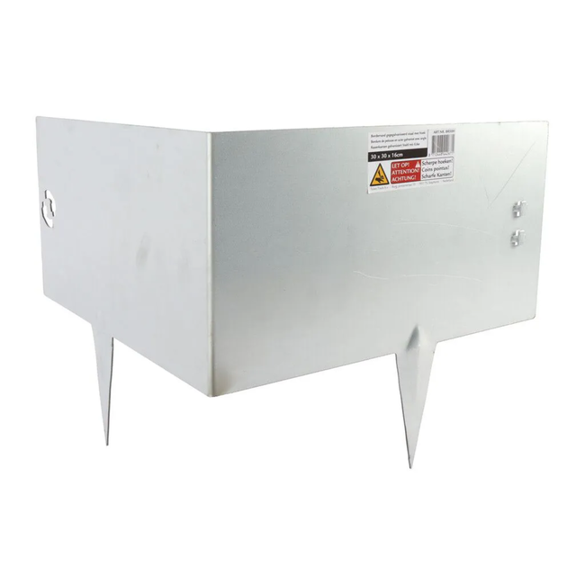 Talen Tools Hoge hoekborderrand verzinkt staal 30 x 30 x 16 cm koppelbaar, totale hoogte ca. 26 cm