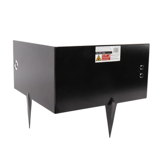 Talen Tools Hoekborderrand gecoat zwart 30 x 30 x 16 cm koppelbaar, totale hoogte ca. 26 cm met pinnen ca. 10 cm