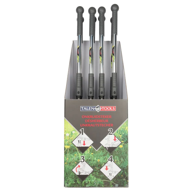 Talen Tools Onkruidsteker met bolgreep en extra greep, onkruid met wortel uit gazon en wei trekken