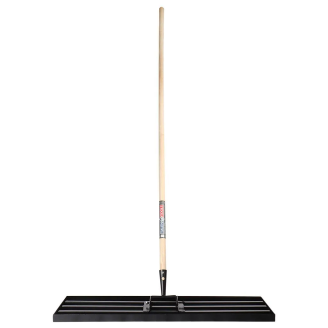 Talen Tools Nivelleerhark 70 cm met 160 cm lange steel en dulbevestiging, ideaal voor tuingrond vlakstrijken